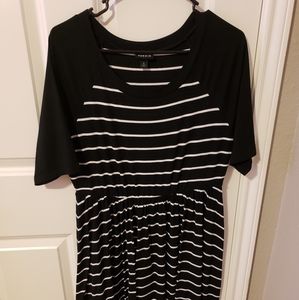 Black and White Skater Dress